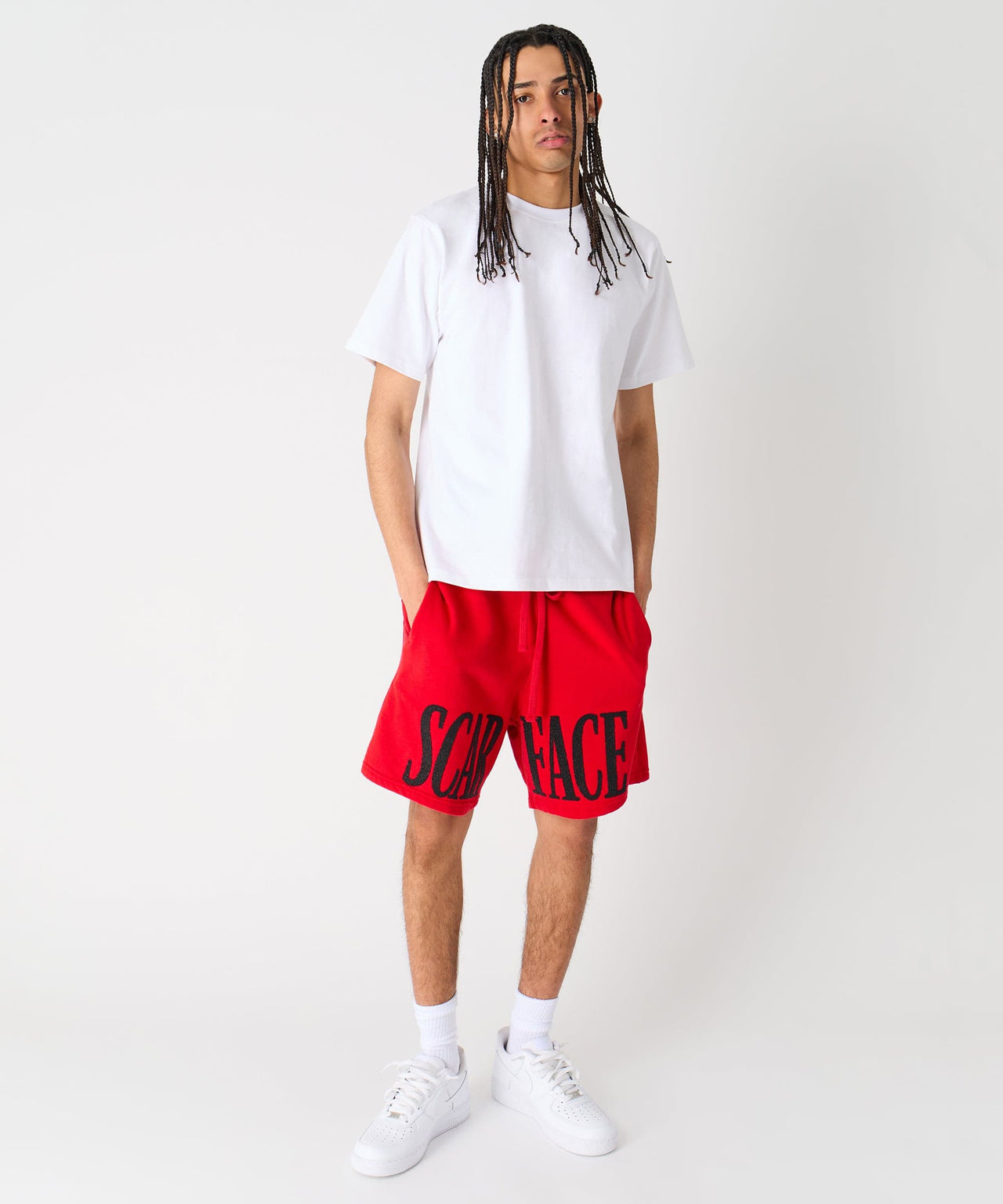 Scarface Fleece Short - Red