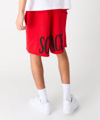 Thumbnail for Scarface Fleece Short - Red
