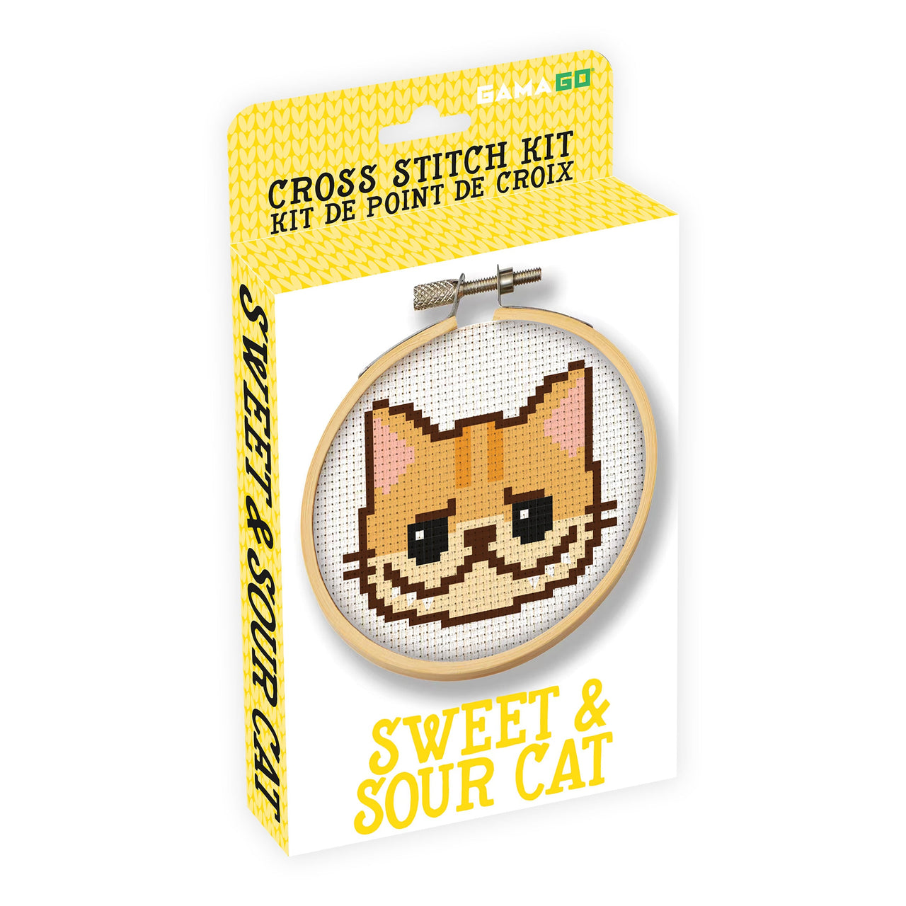 Sweet & Sour Cat Cross Stitch Embroidery Kit (PDQ) – 6 PC PPK ($5.30 each)