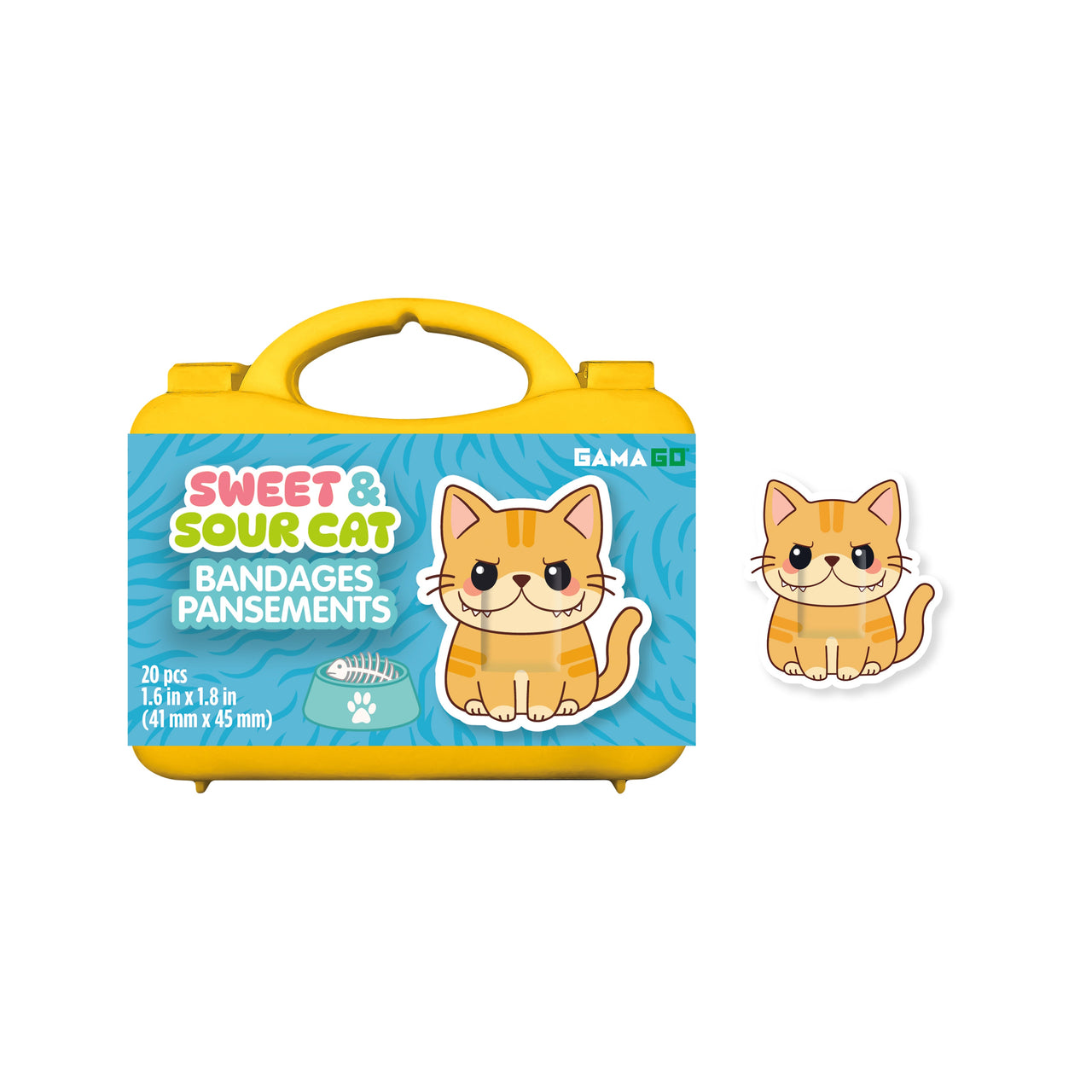 Sweet & Sour Cat Adhesive Bandage, 20 count (PDQ) – 12 PC PPK ($3.70 each)