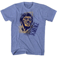 Thumbnail for SCARFACE-SAY CHEESE-LIGHT BLUE HEATHER ADULT S/S TSHIRT