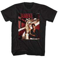 Thumbnail for SCARFACE-STATUE STAIRS-BLACK ADULT S/S TSHIRT