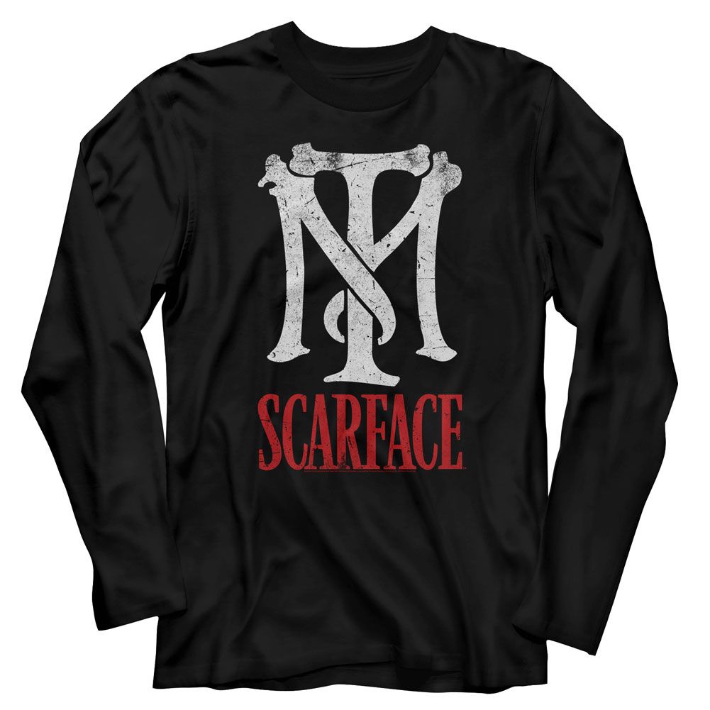 SCARFACE-TM SCARFACE-BLACK ADULT L/S TSHIRT
