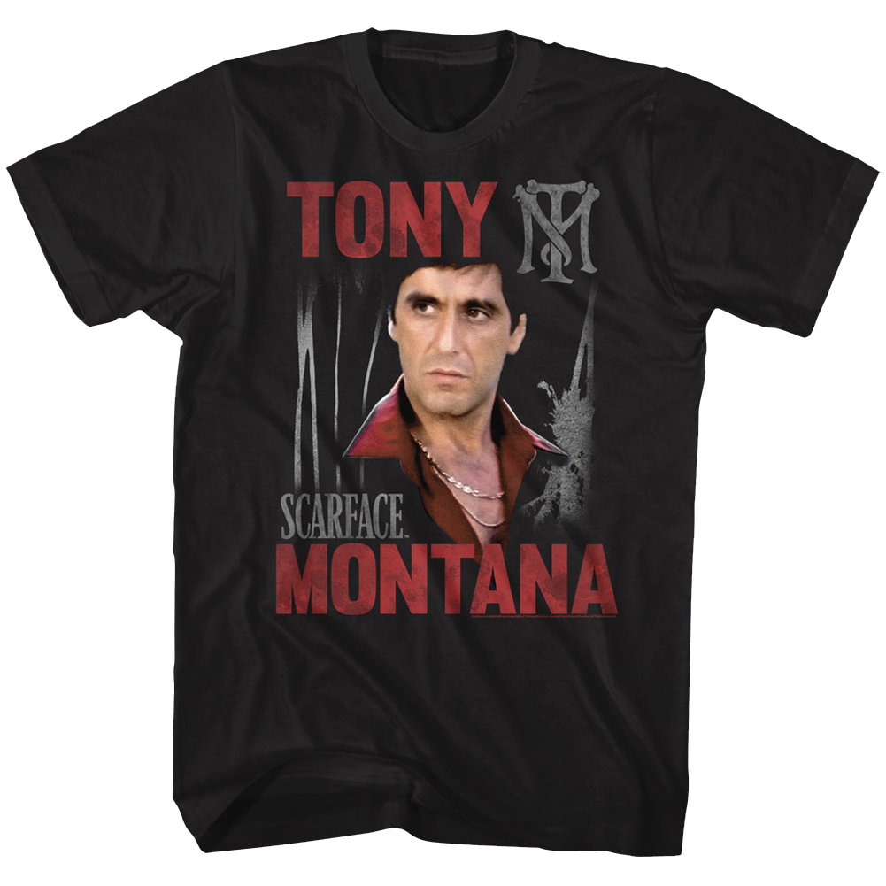 SCARFACE-TONY SCARFACE-BLACK ADULT S/S TSHIRT