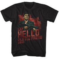 Thumbnail for SCARFACE-SAY HELLO-BLACK ADULT S/S TSHIRT