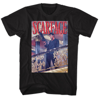 Thumbnail for SCARFACE-RAILING SHOT-BLACK ADULT S/S TSHIRT