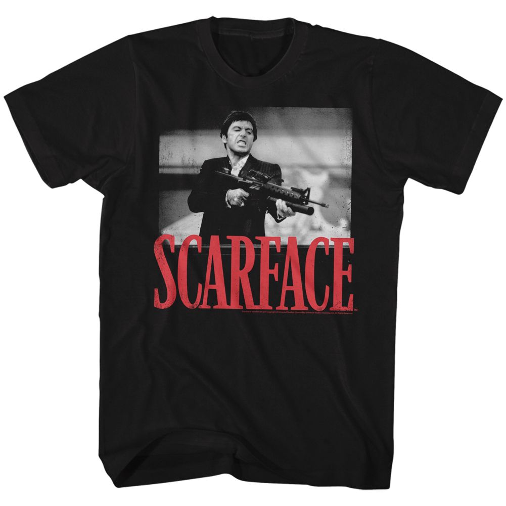 SCARFACE-SHOOTAH-BLACK ADULT S/S TSHIRT