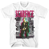 Thumbnail for SCARFACE-GLITCH-WHITE ADULT S/S TSHIRT