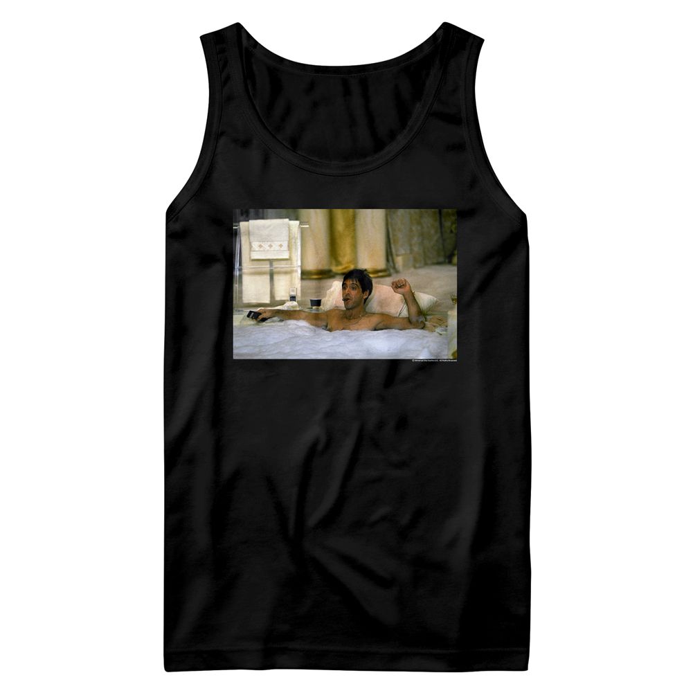 SCARFACE-BUBBLE BATH-BLACK ADULT TANK