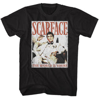 Thumbnail for SCARFACE-MORE DA WORLD-BLACK ADULT S/S TSHIRT