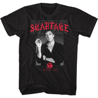 Thumbnail for SCARFACE-TEXT LAYERING 2-BLACK ADULT S/S TSHIRT