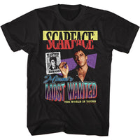 Thumbnail for SCARFACE-MOST WANTED-BLACK ADULT S/S TSHIRT