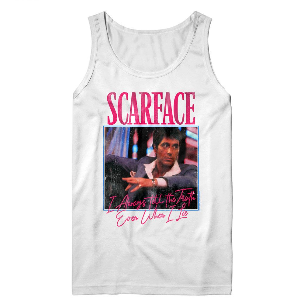SCARFACE-SCARFACE EVEN WHEN I LIE-WHITE ADULT TANK