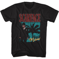 Thumbnail for SCARFACE-PALMS MIAMI-BLACK ADULT S/S TSHIRT