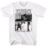 Thumbnail for SCARFACE-SCARFACE COMIC BACKGROUND-WHITE ADULT S/S TSHIRT