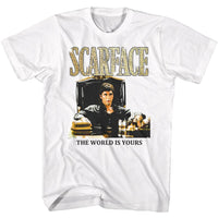 Thumbnail for SCARFACE-SCARFACE DESK SIT-WHITE ADULT S/S TSHIRT