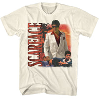 Thumbnail for SCARFACE-SCARFACE PALM TREE SUNSET BG-NATURAL ADULT S/S TSHIRT