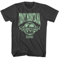 Thumbnail for SCARFACE-SCARFACE BANNER GLOBE-SMOKE ADULT S/S TSHIRT