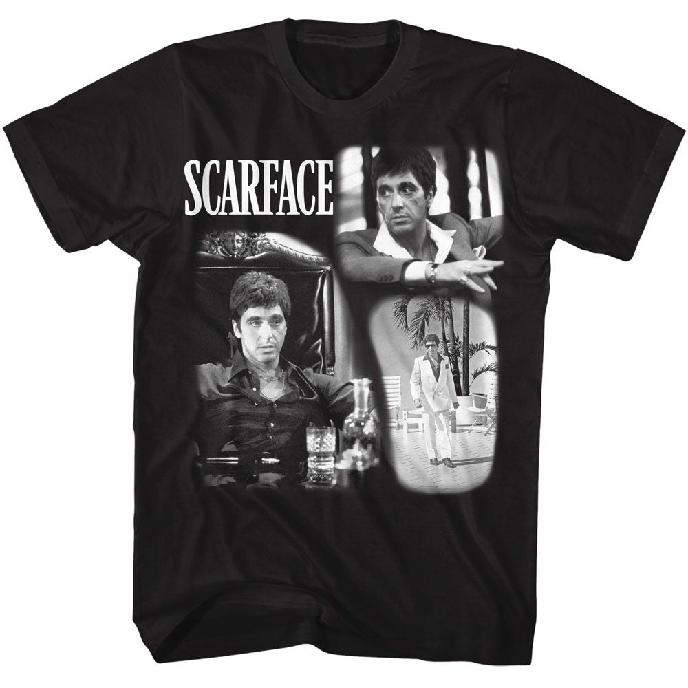 SCARFACE-SCARFACE WORLD IS YOURS COLLAGE 2-BLACK ADULT S/S TSHIRT