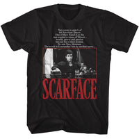 Thumbnail for SCARFACE-SCARFACE AMERICAN DREAM QUOTE-BLACK ADULT S/S TSHIRT