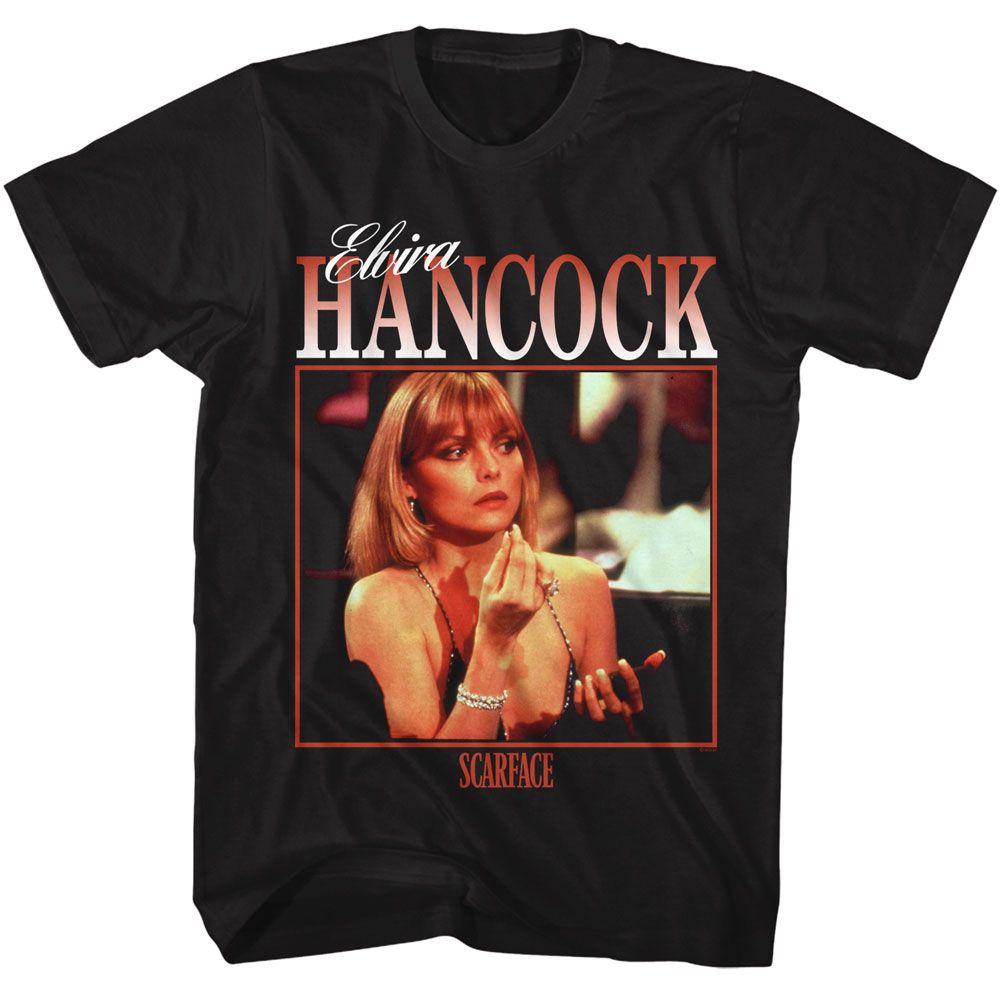SCARFACE-SCARFACE ELVIRA H-BLACK ADULT S/S TSHIRT