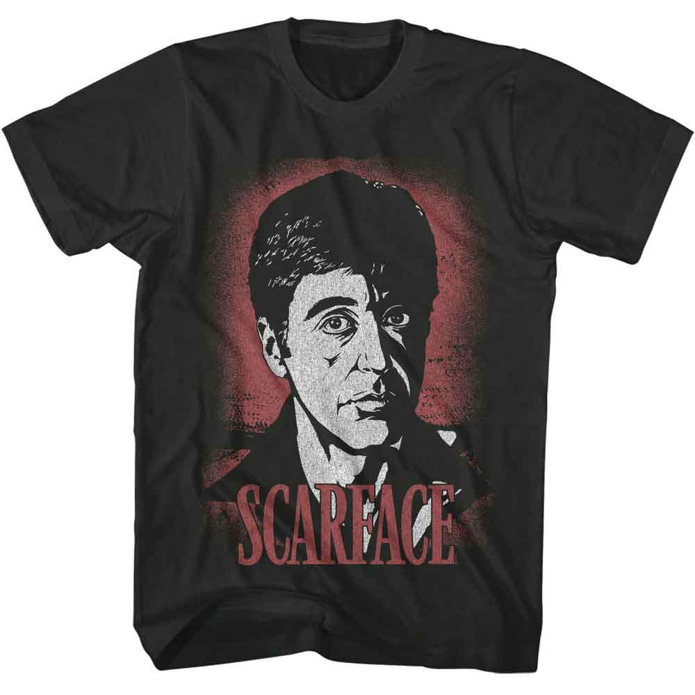 SCARFACE-SCARFACE FACE-SMOKE ADULT S/S TSHIRT