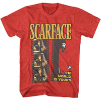 Thumbnail for SCARFACE-SCARFACE FILM STRIP-RED HEATHER ADULT S/S TSHIRT