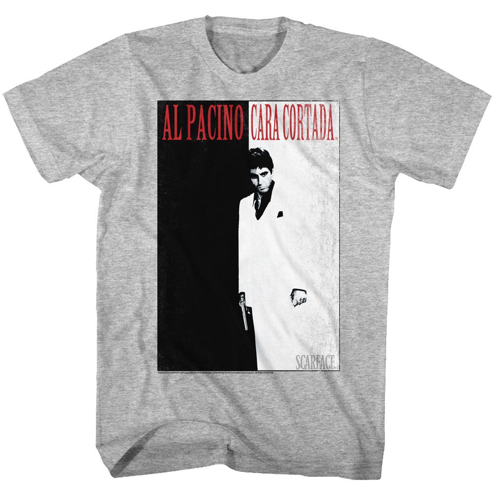 SCARFACE-CORTADA-GRAY HEATHER ADULT S/S TSHIRT