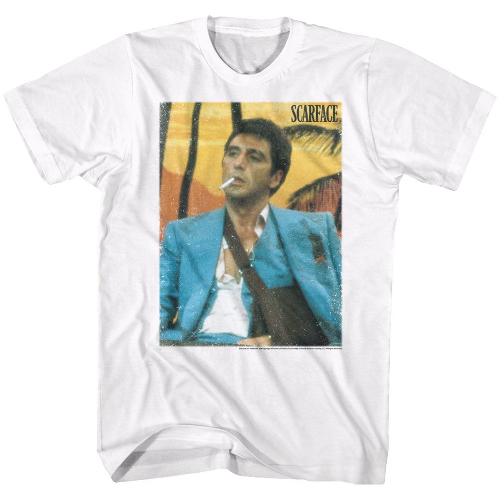SCARFACE-CIG-WHITE ADULT S/S TSHIRT