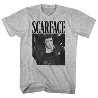 Thumbnail for SCARFACE-GANGSTA-GRAY HEATHER ADULT S/S TSHIRT