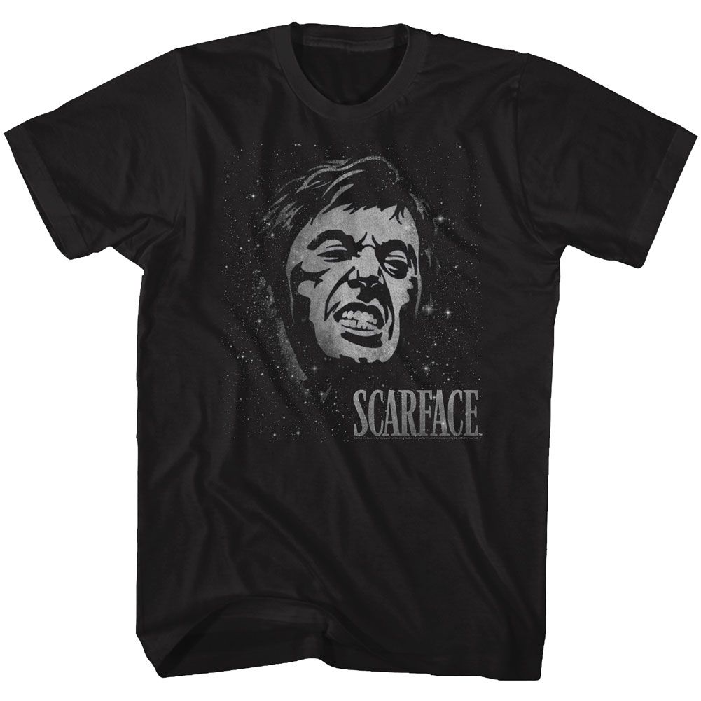 SCARFACE-SPACE-BLACK ADULT S/S TSHIRT
