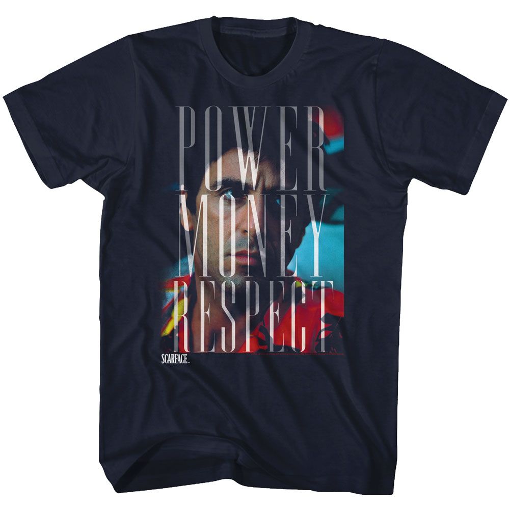 SCARFACE-PMR-NAVY ADULT S/S TSHIRT