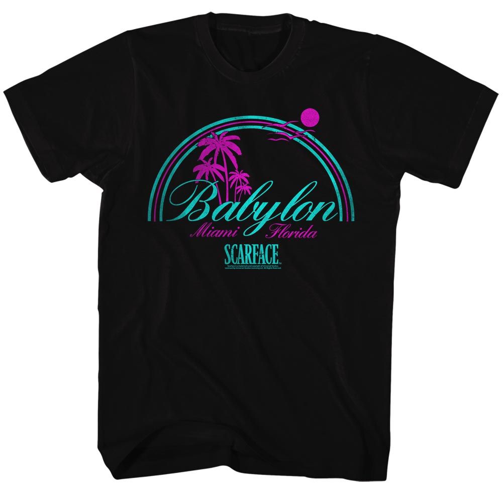 SCARFACE-BABYLON-BLACK ADULT S/S TSHIRT