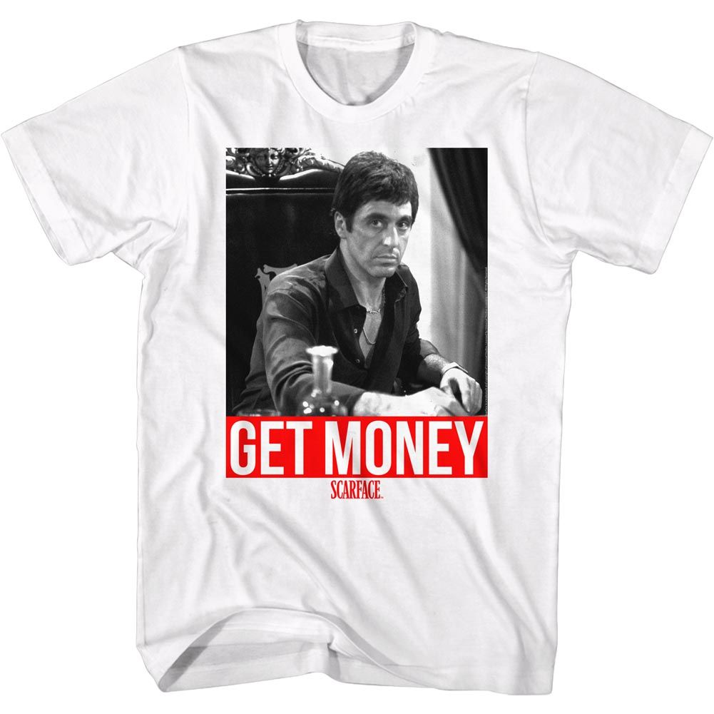 SCARFACE-GET IT-WHITE ADULT S/S TSHIRT