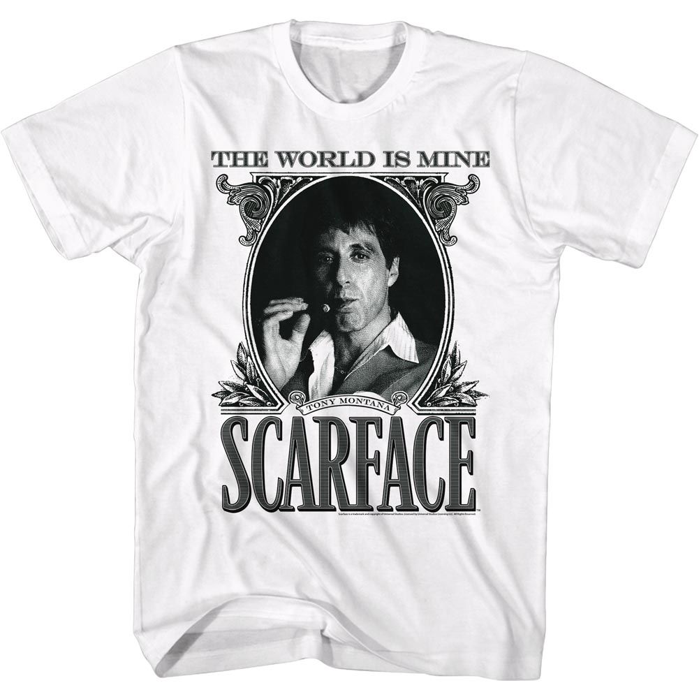 SCARFACE-DOLLARFACE-WHITE ADULT S/S TSHIRT