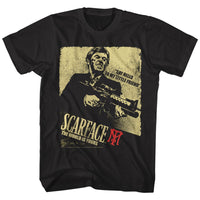 Thumbnail for SCARFACE-SCARFACE ACTION-BLACK ADULT S/S TSHIRT