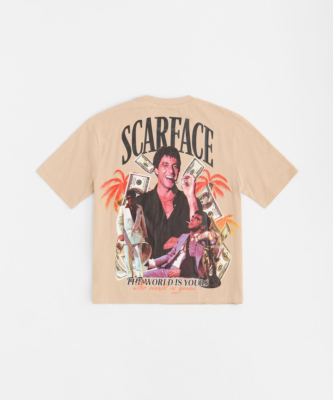 Scarface Money Embroidered Short Sleeve T-Shirt