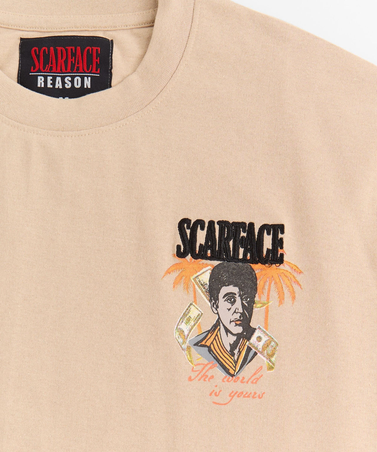 Scarface Money Embroidered Short Sleeve T-Shirt