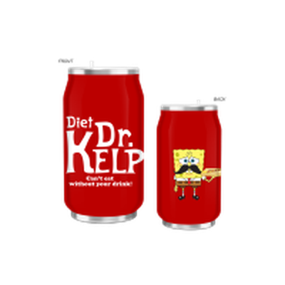 Spongebob Diet Dr Kelp 8.7Oz Stainless Steel Double Wall Can Shape Cup – 12 pc ppk ($10.00 each)