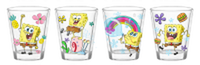 Thumbnail for Spongebob Poses Floral  4pc. 1.5oz. Mini Glass Set 4x1 – 24 pc ppk ($6.00 each)