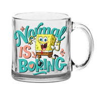 Thumbnail for Spongebob Normal is Boring  17.5oz Glass Coffee Mug – 24 pc ppk ($5.00 each)