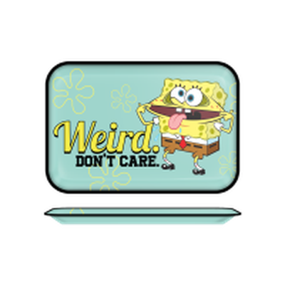 Sponge Bob Weird Don't Care  11.3" x 7.4" Tin Tray – 24 pc ppk ($6.00 each)