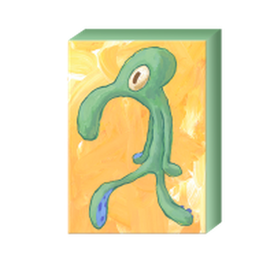 Spongebob Squidward Abstract  5" x 7" x 1.5" Box Sign Wall Art – 16 pc ppk ($4.00 each)