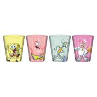 Thumbnail for Spongebob Squarepants Painted Rendered Characters 4pc. 1.5oz. Mini Glass Set 4x1 – 24 pc ppk ($6.00 each)