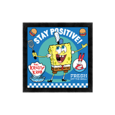 SpongeBob Fresh Off the Grill Gel Coat  6" x 6" Framed MDF Wall Art – 36 pc ppk ($2.50 each)