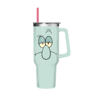 Thumbnail for Sponge Bob Suidward Big Face  40oz Stainless Steel Tumbler w Handle – 12 pc ppk ($13.75 each)