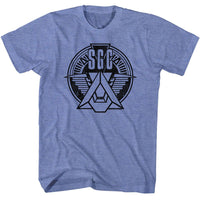 Thumbnail for STARGATE-SGC EMBLEM-LIGHT BLUE HEATHER ADULT S/S TSHIRT