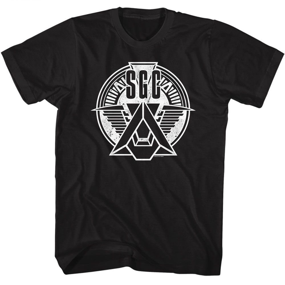 STARGATE-SGC EMBLEM 7-BLACK ADULT S/S TSHIRT