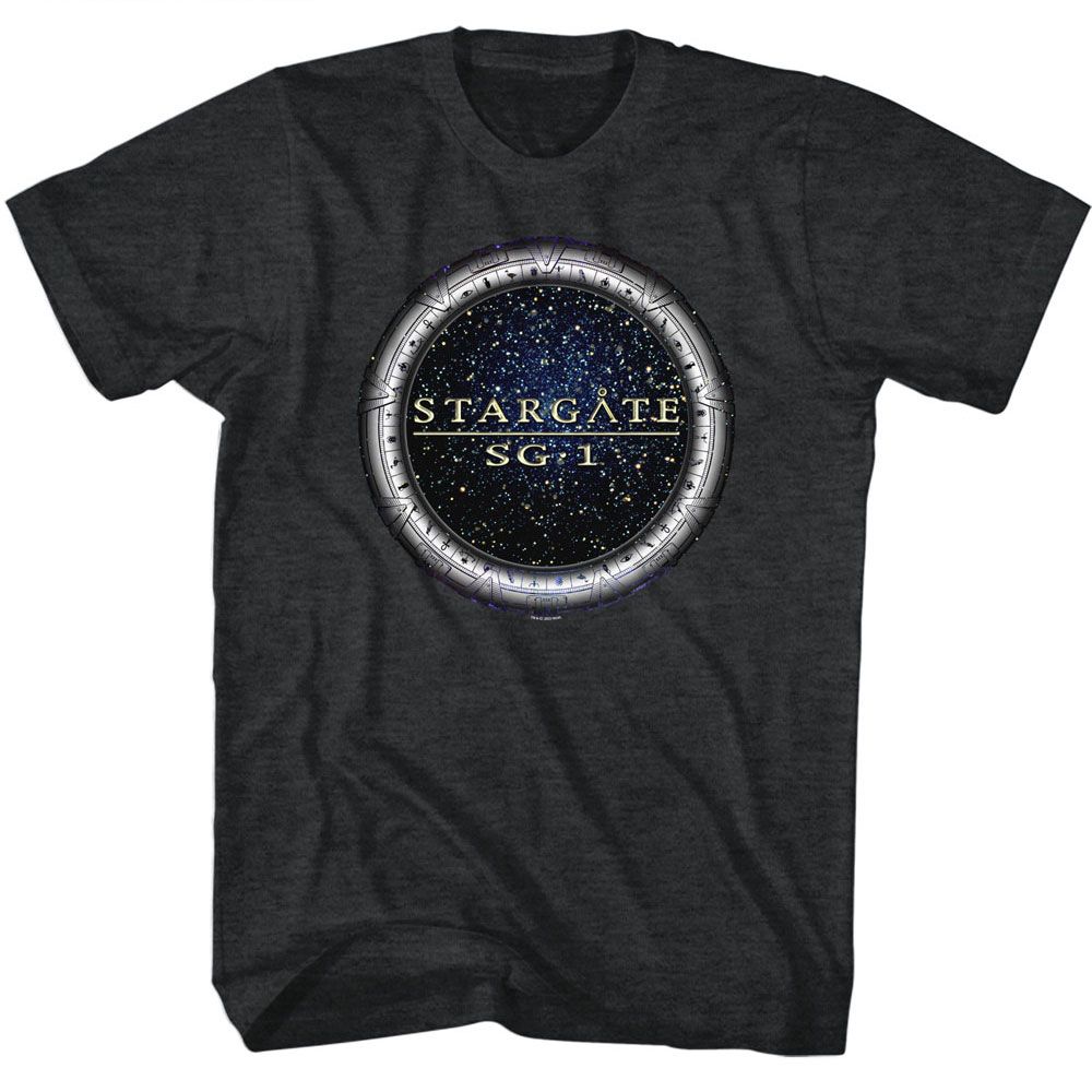 STARGATE-STARGATE SG1-BLACK HEATHER ADULT S/S TSHIRT