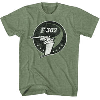 Thumbnail for F-302 EMBLEM-MILITARY GREEN HEATHER ADULT S/S TSHIRT